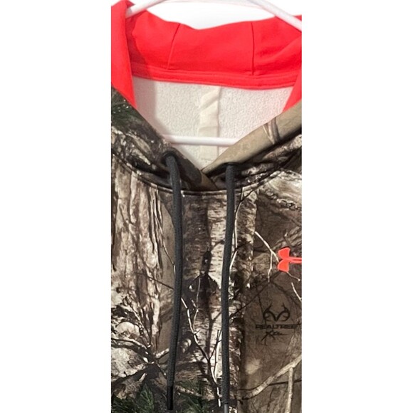 Under Armour ColdGear Realtree Camo Pullover Hoodie Hooded Sweatshirt Womens M - Picture 6 of 7